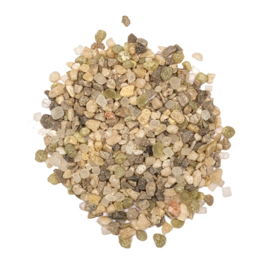 Pile of the granules of All-Round lawn fertiliser