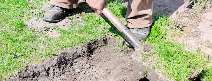 digging up old turf