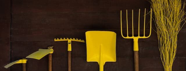 Colour co-oridinated gardening tools