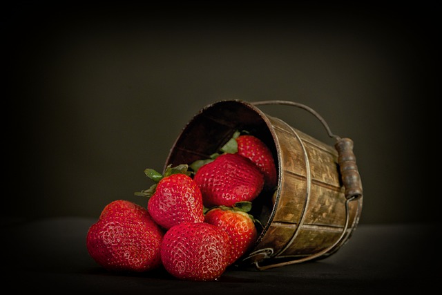 Strawberries in a basket